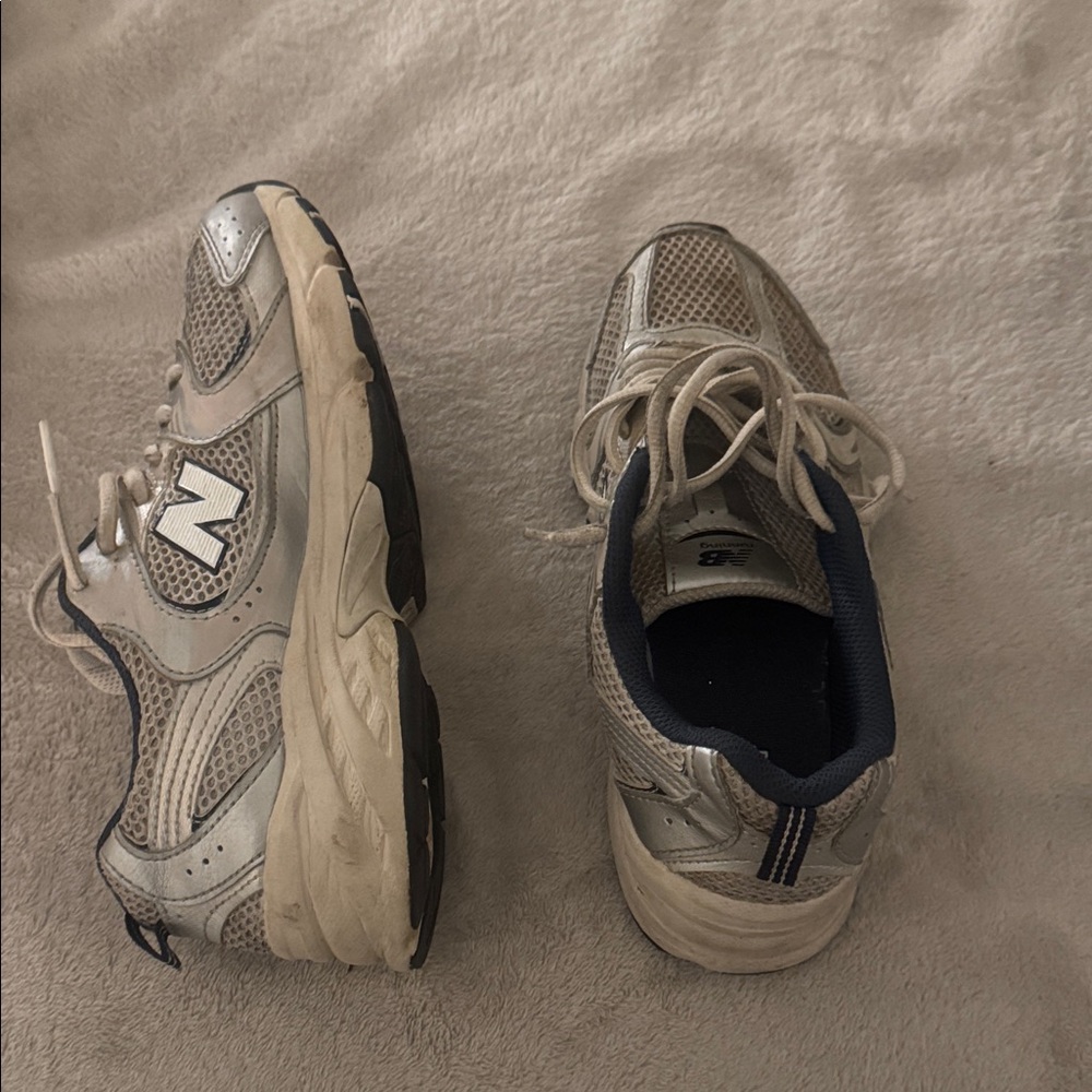 New Balance Metallic Gray Running Shoes